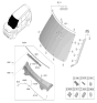 Diagram for Kia EV9 Windshield - 86111XA050