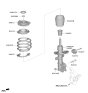 Diagram for 2021 Kia Sorento Shock Absorber - 54650R5000