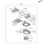 Diagram for Kia EV9 Cabin Air Filter - 97133AO000