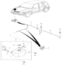 Diagram for 1998 Kia Sportage Washer Pump - 0K62067483A