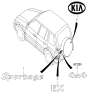 Diagram for 1999 Kia Sportage Emblem - 0K2AA51725