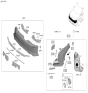 Diagram for Kia K4 Headlight Cover - 92140J7000
