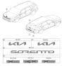 Diagram for 2024 Kia Sorento Emblem - 86300R5250