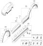Diagram for Kia EV6 Door Moldings - 87722XG100