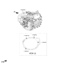 Diagram for Kia Optima Hybrid Transmission Assembly - 450003D630