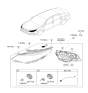 Diagram for Kia Optima Hybrid Headlight Cover - 921402W700