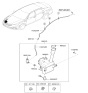 Diagram for 2020 Kia Optima Hybrid Washer Reservoir - 98621A8000