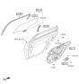 Diagram for 2016 Kia Optima Hybrid Window Run - 83545D4000