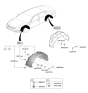 Diagram for 2019 Kia Optima Hybrid Wheelhouse - 86822D4000