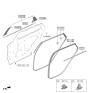 Diagram for 2025 Kia Sportage Door Seal - 83120P1000