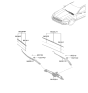 Diagram for Kia K900 Wiper Arm - 98311J6000