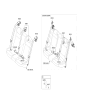 Diagram for 2023 Kia Rio Seat Belt - 89830H9500WK