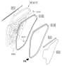 Diagram for 2020 Kia Rio Weather Strip - 83220H8000