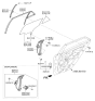 Diagram for 2018 Kia Rio Window Run - 83541H9300