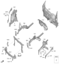 Diagram for 2026 Kia Niro Fender - 64574AT000