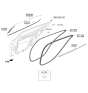 Diagram for Kia Stinger Door Seal - 83110J5000