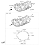 Diagram for Kia Stinger Transmission Assembly - 450004JAJ0
