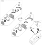 Diagram for Kia Mirror Actuator - 876223R000