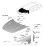 Diagram for Kia Hood Hinge - 79110J5000