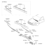 Diagram for 2024 Kia Forte Wiper Blade - 983601W000