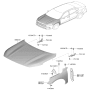 Diagram for Kia Cadenza Hood Hinge - 66920F6500