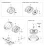 Diagram for Kia Sephia Spare Wheel - K9965055540