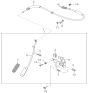 Diagram for 2002 Kia Spectra Accelerator Cable - 0K2A541660F