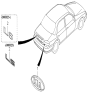 Diagram for Kia Sephia Emblem - 0K2AA51735