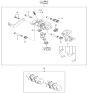 Diagram for 2001 Kia Sephia Brake Caliper - 0K2A349980
