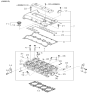 Diagram for Kia Spectra Valve Cover Gasket - 0K24710235B