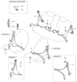 Diagram for 2000 Kia Sephia Seat Belt - 0K2DJ57680A75