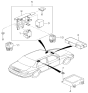 Diagram for Kia Sephia Air Bag Control Module - 0K2AA677F0B