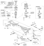 Diagram for 1999 Kia Sephia Rear Crossmember - 0K2A128800H