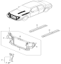 Diagram for 1999 Kia Sephia Radiator Support - 0K2AA53150A