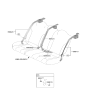 Diagram for Kia K4 Seat Belt - 89850GG500RBQ