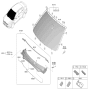 Diagram for Kia K4 Windshield - 86111GG250