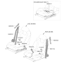 Diagram for Kia K4 Seat Belt - 88820GG500RBQ