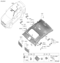 Diagram for Kia K4 Sun Visor - 85210GG030GYT