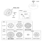 Diagram for Kia K4 Wheel Cover - 52970GG000