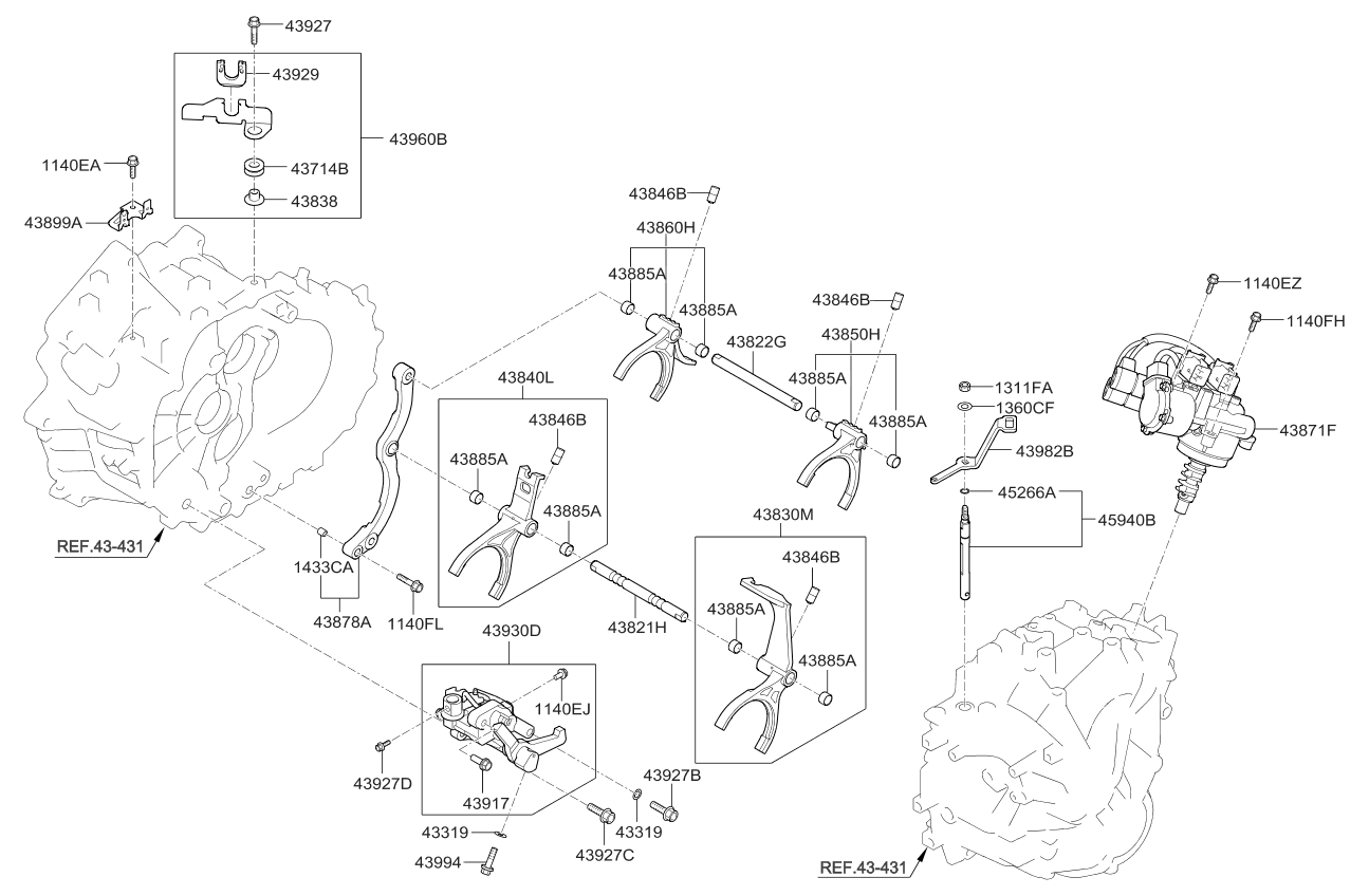 2019 Kia Niro Gear Shift ControlManual Kia Parts Now