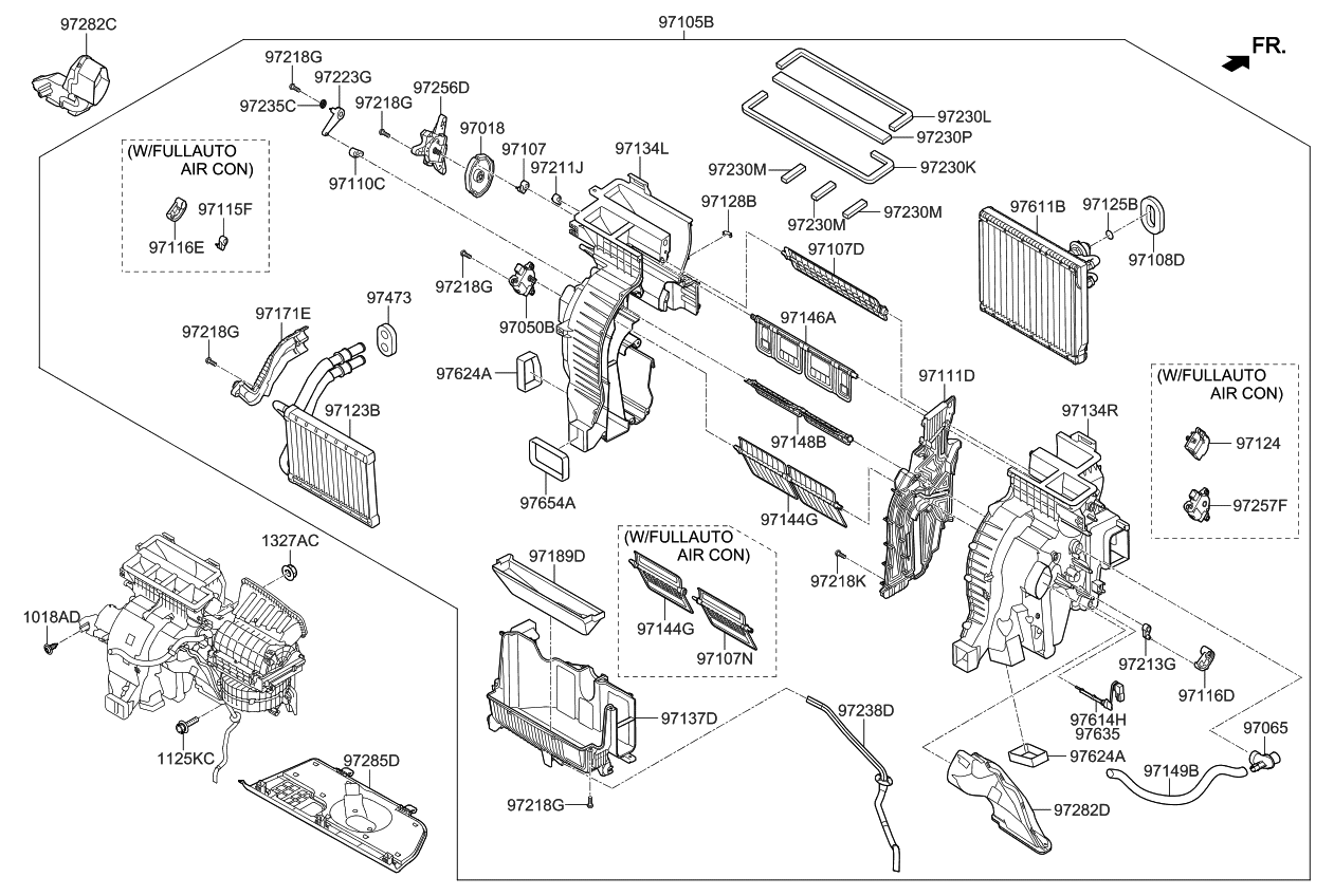 97205C6000 Genuine Kia HEATER & EVAPORATOR