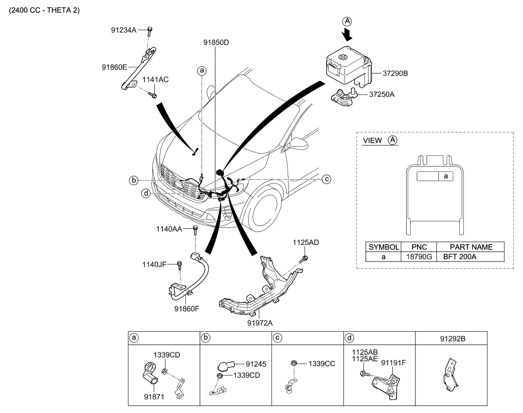 91860C6510 - Genuine Kia WIRING ASSEMBLY-ENGINE GROUND
