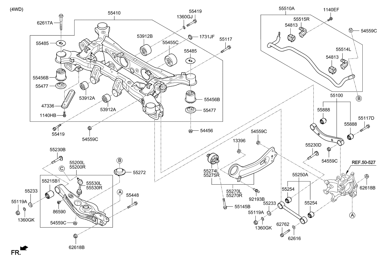 548133S110 Genuine Kia BUSHSTABILIZER BAR