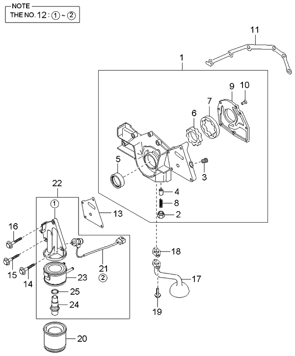 2131039511 Genuine Kia CASE ASSEMBLYOIL PUMP
