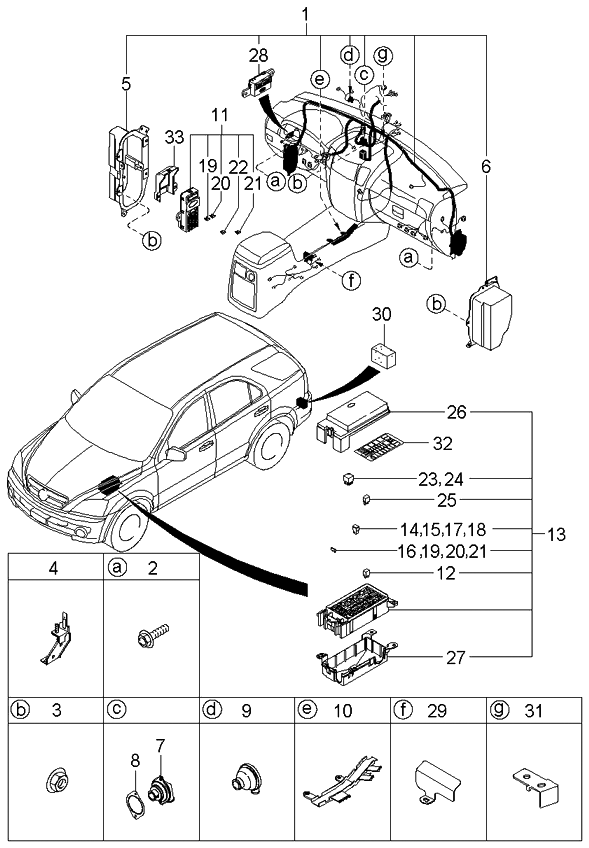 2004 Kia Sorento Wiring Diagram 2004 Kia Sorento Main Wiring - Kia Parts Now