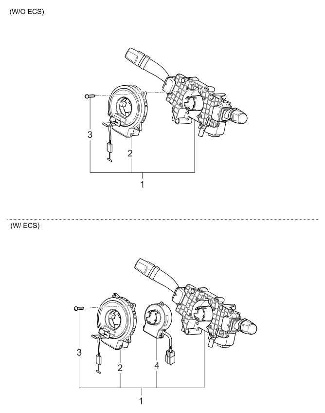 2006 Kia Amanti New Body Style (Produced Before OCT.2006) Multifunction Switch