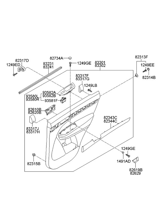 2012 Kia Sorento Rear Door Trim Kia Parts Now