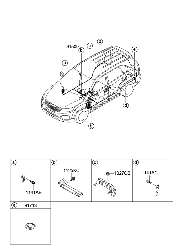 2012 Kia Sorento Wiring Harness-Floor - Kia Parts Now