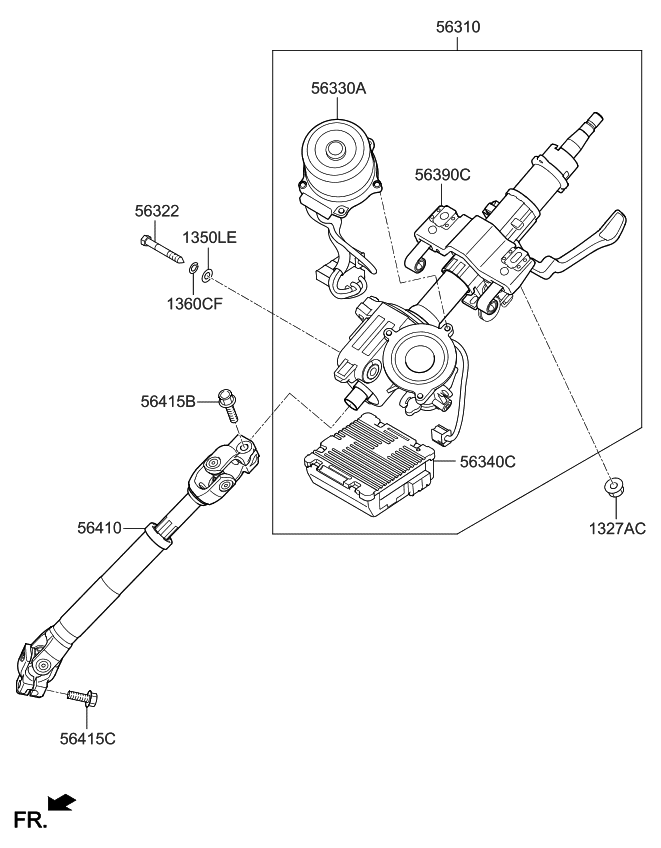 2013 Kia Soul Steering Column & Shaft Kia Parts Now