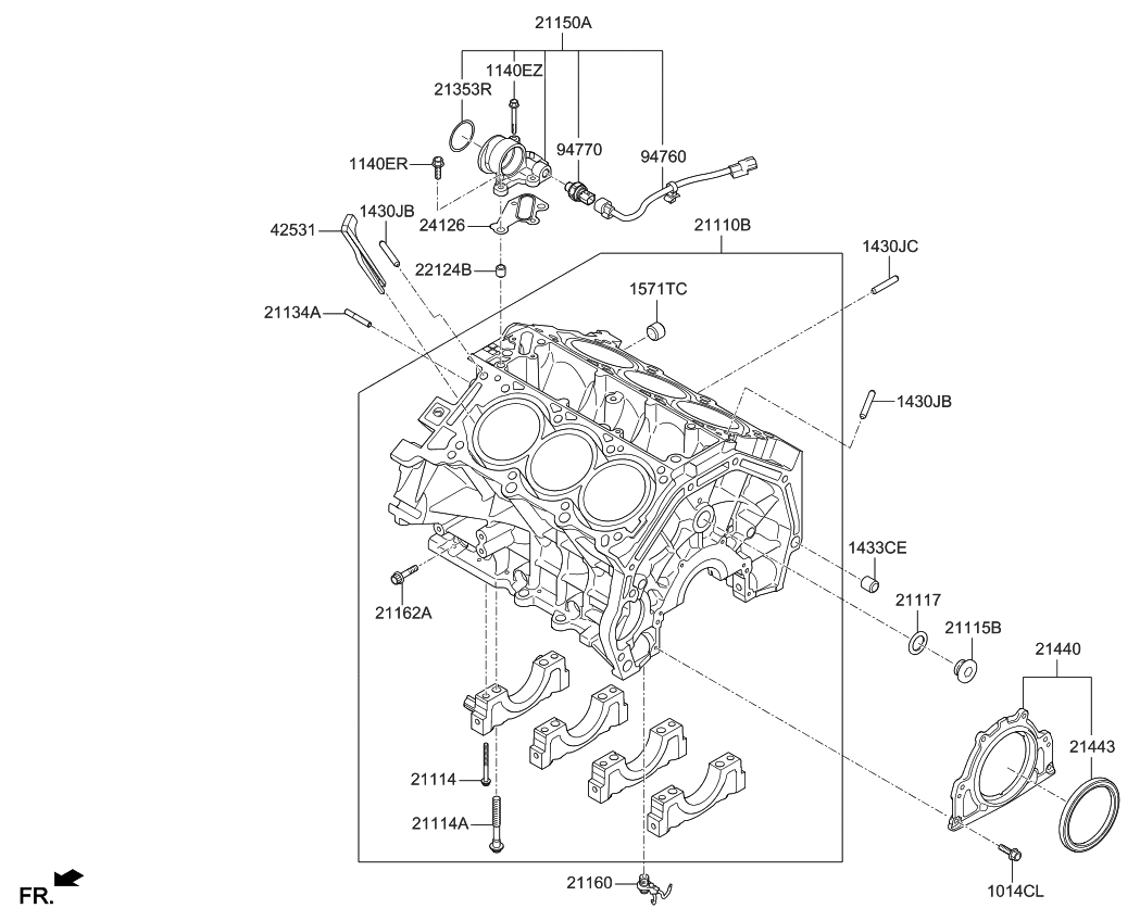 2020 Kia Telluride Cylinder Block Kia Parts Now